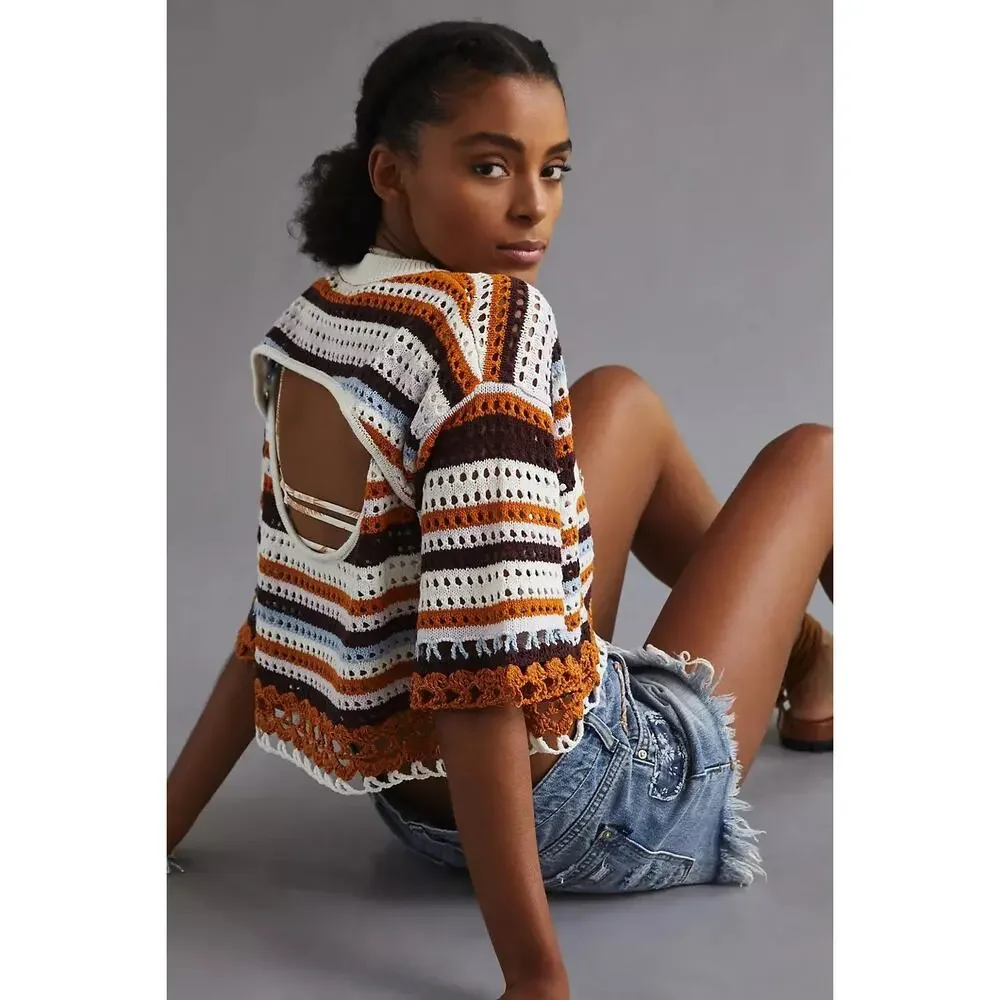 New Anthropologie Maeve Open-Back Poncho $118 ONESIZE S/M/L